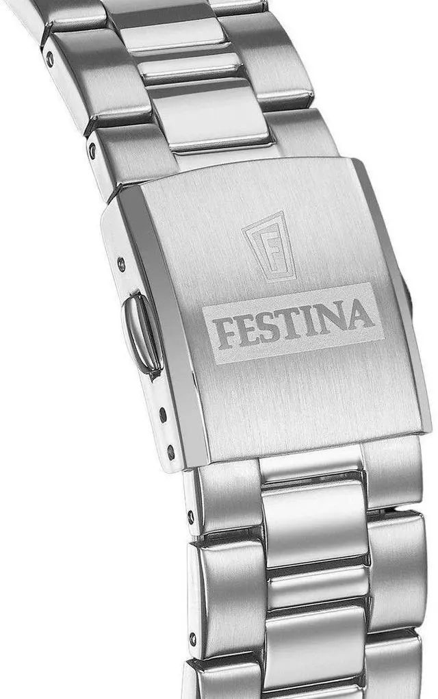 Alt view image 3 of 3 - Festina Timeless Chronograph Silver Dial Quartz 100M Men's Watch F20560-1
