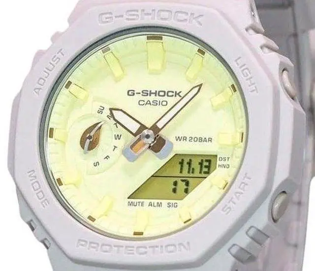 Alt view image 2 of 3 - Casio G-Shock Yellow Dial Sports Quartz 200M Women's Watch GMA-S2100NC-4A