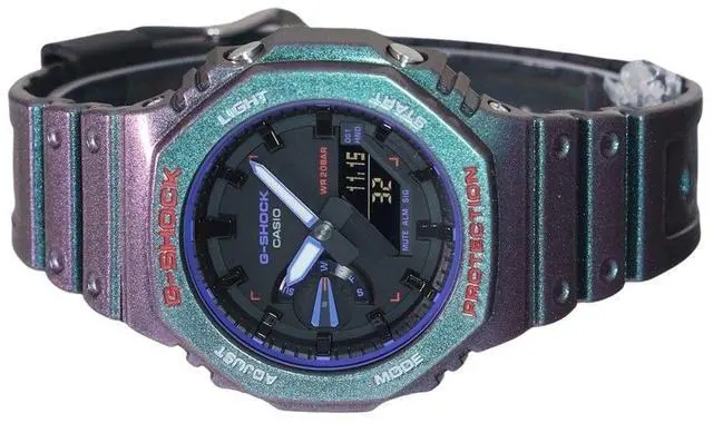 Alt view image 3 of 3 - Casio G-Shock Analog Digital Sports Quartz 200M Men's Watch GA-2100AH-6A