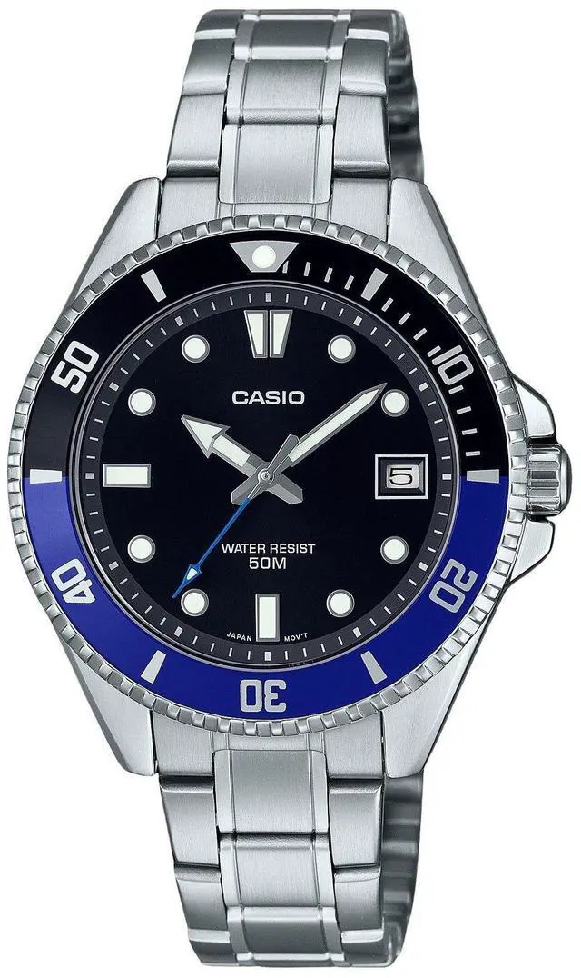 Main image of Casio Standard Analog Stainless Steel Black Dial Quartz MDV-10D-1A2 Men's Watch