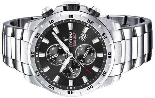 Alt view image 3 of 4 - Festina Sport Chronograph Black Dial Quartz 100M Men's Watch F20463-4