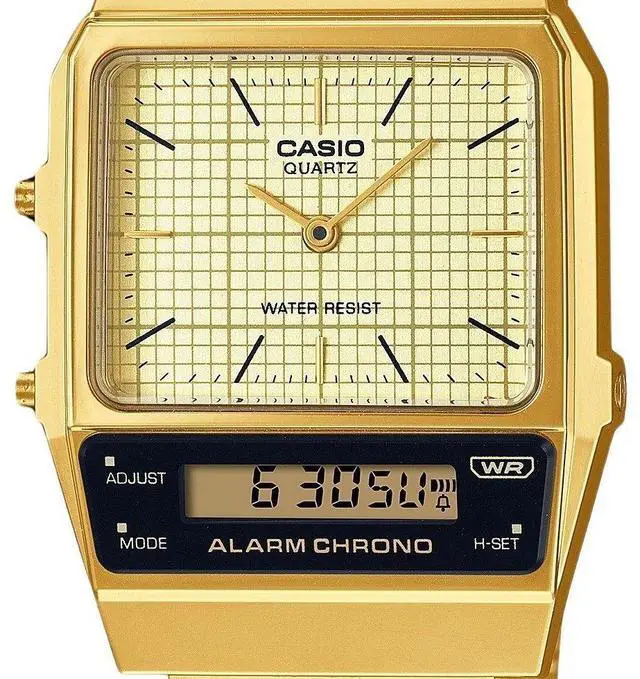 Alt view image 2 of 3 - Casio Vintage Analog Digital Beige Dial Casual Quartz Unisex Watch AQ-800EG-9A