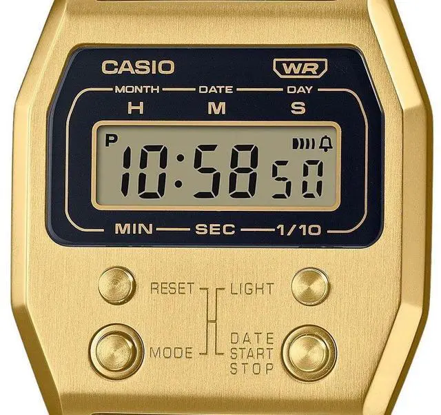 Alt view image 3 of 4 - Casio Vintage Digital Stainless Steel Casual Quartz Unisex Watch A1100G-5