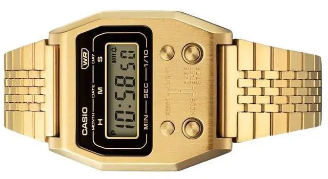 Alt view image 4 of 4 - Casio Vintage Digital Stainless Steel Casual Quartz Unisex Watch A1100G-5