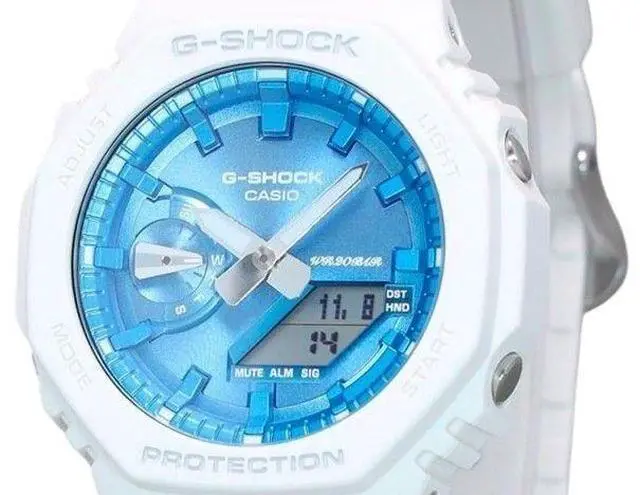 Alt view image 2 of 3 - Casio G-Shock Blue Dial Quartz Sport 200M Men's Watch GA-2100WS-7A