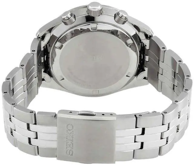 Alt view image 3 of 3 - Seiko Chronograph Stainless Steel White Dial Quartz SSB425P1 100M Men's Watch