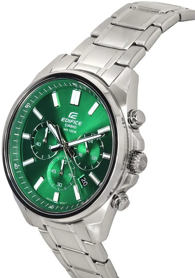 Alt view image 3 of 4 - Casio Edifice Standard Green Dial Sports Quartz 100M Men's Watch EFV-650D-3A