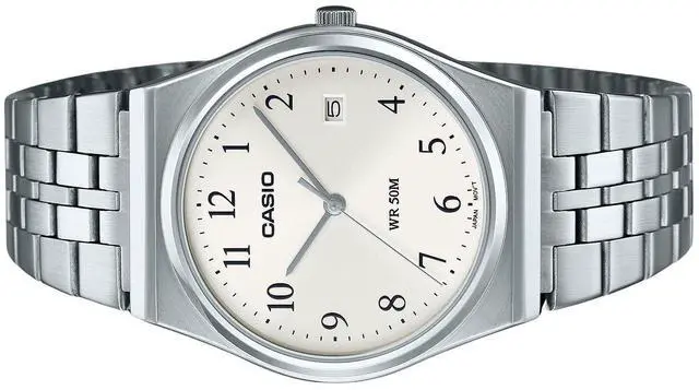 Alt view image 3 of 3 - Casio Standard Analog Stainless Steel White Dial Quartz MTP-B145D-7B Men's Watch