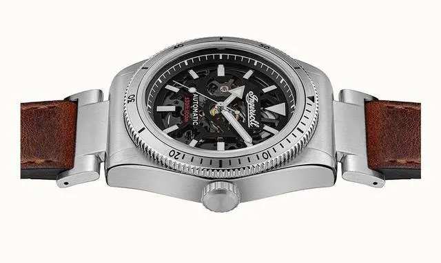 Alt view image 3 of 6 - Ingersoll The Scovill Black Skeleton Dial Automatic Casual 100M Men's Watch I139