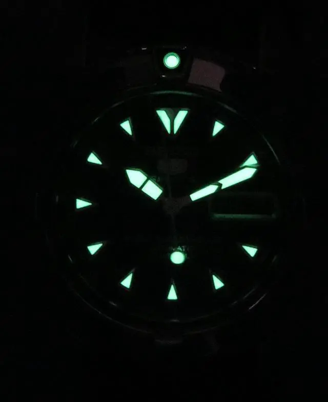 Alt view image 2 of 4 - Seiko 5 Sports Rubber Strap Black Dial Automatic SNZB33J2 100M Men's Watch