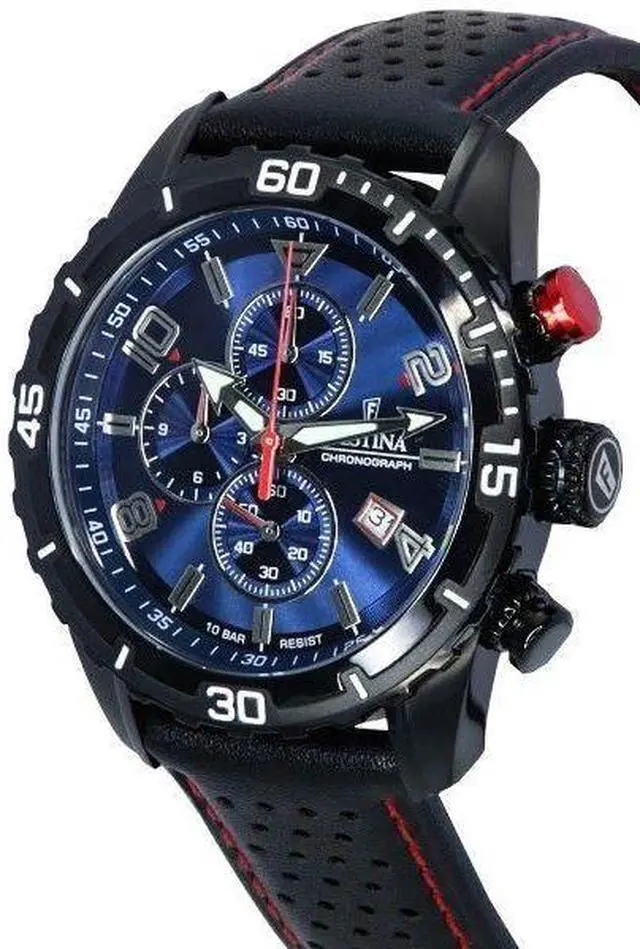 Alt view image 3 of 4 - Festina Sport Chronograph Blue Dial Quartz F20519-2 F205192 100M Men's Watch