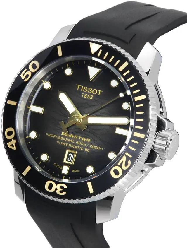 Alt view image 4 of 5 - Tissot T120.607.17.441.01 Seastar 2000 Professional Rubber Automatic Mens Watch