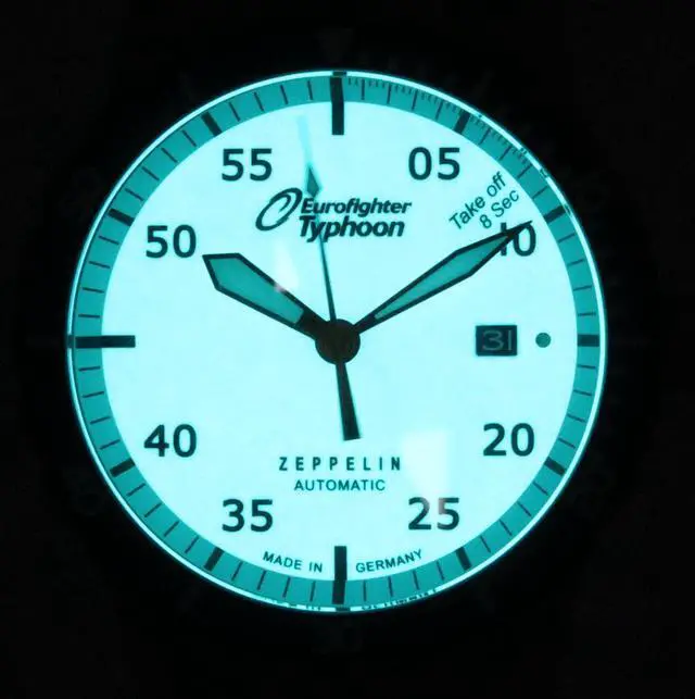 Alt view image 2 of 4 - Zeppelin Eurofighter Typhoon Automatic Diver's 7268M-5 Men's Watc