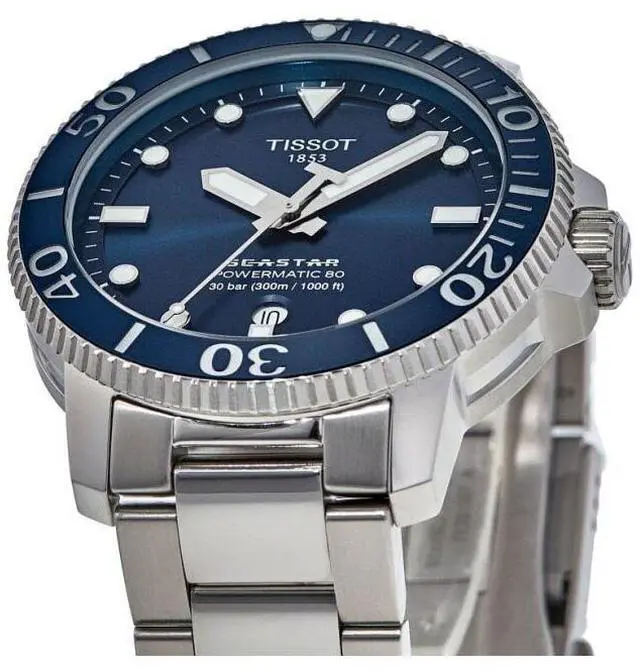 Alt view image 2 of 4 - Tissot Seastar Automatic Diver's T120.407.11.041.03 T1204071104103 Men's Watch