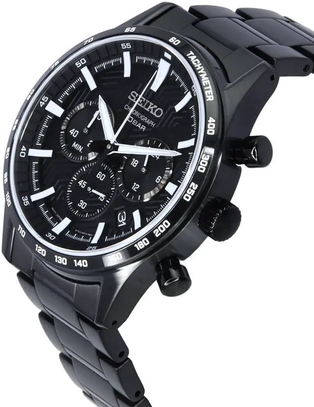 Alt view image 3 of 4 - Seiko Urban Sports Chronograph Black Dial Quartz SSB415P1 100M Men's Watch