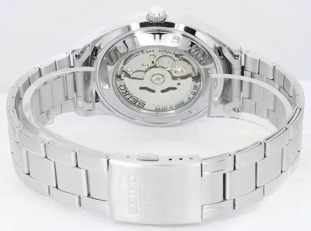 Alt view image 4 of 4 - Seiko 5 Stainless Steel Black Arabic Dial Automatic SNKP21J1 Men's Watch