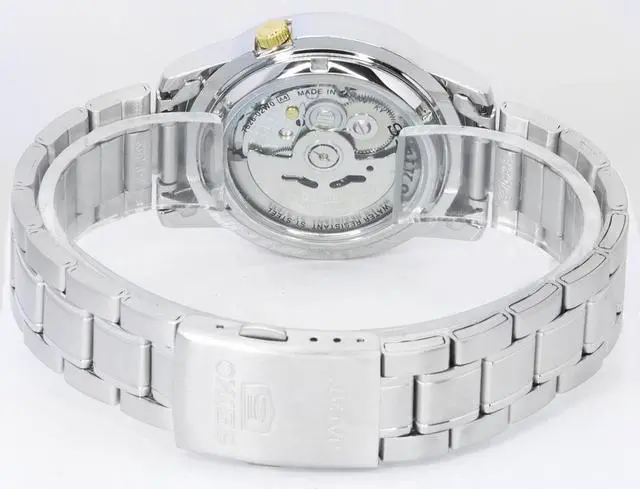 Alt view image 4 of 4 - Seiko 5 Stainless Steel White Dial Automatic SNKK07 SNKK07J1 SNKK07J Men's Watch