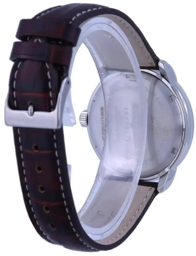 Alt view image 4 of 4 - Zeppelin Atlantic Beige Dial Leather Strap Quartz 8442-5 84425 Men's Watch
