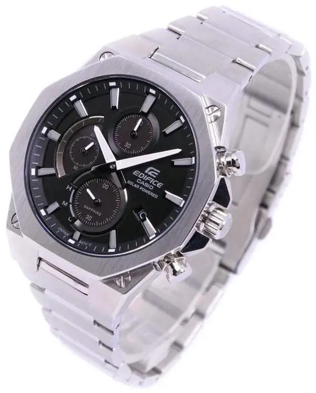 Alt view image 2 of 7 - Casio Edifice Chronograph Analog Sports Solar 100M Mens Watch EFS-S570D-1A