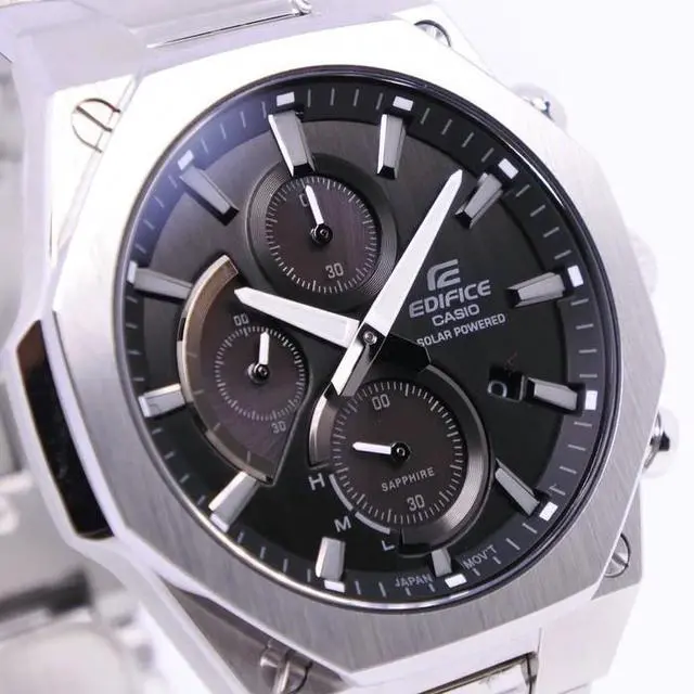 Alt view image 3 of 7 - Casio Edifice Chronograph Analog Sports Solar 100M Mens Watch EFS-S570D-1A