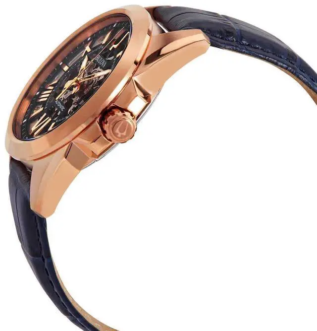 Alt view image 10 of 11 - Bulova Sutton Mens Rose Gold PVD Stainless Steel Automatic Watch 97A161