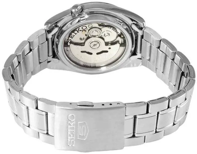 Alt view image 8 of 8 - Seiko 5 #SNKL51K1 Men's Stainless Steel Silver Dial Self Winding Automatic Watch