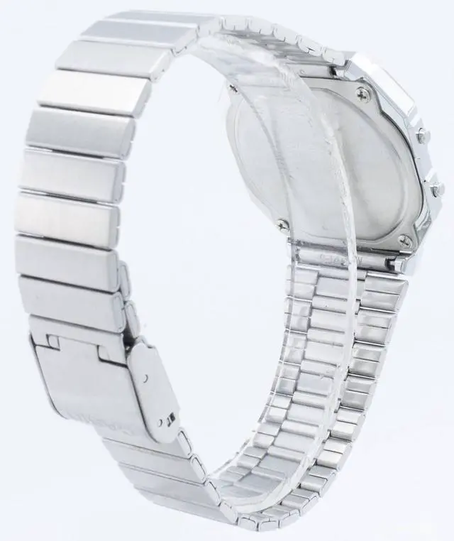 Alt view image 9 of 9 - Casio Men's Slim-Digital Stainless Steel Watch A700W-1A