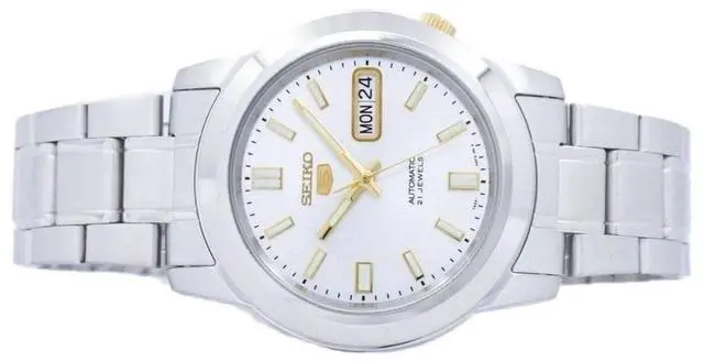 Alt view image 9 of 11 - Seiko Automatic Men's Watch with a Stainless Steel Bracelet and Silver Tone Dial - SNKK09