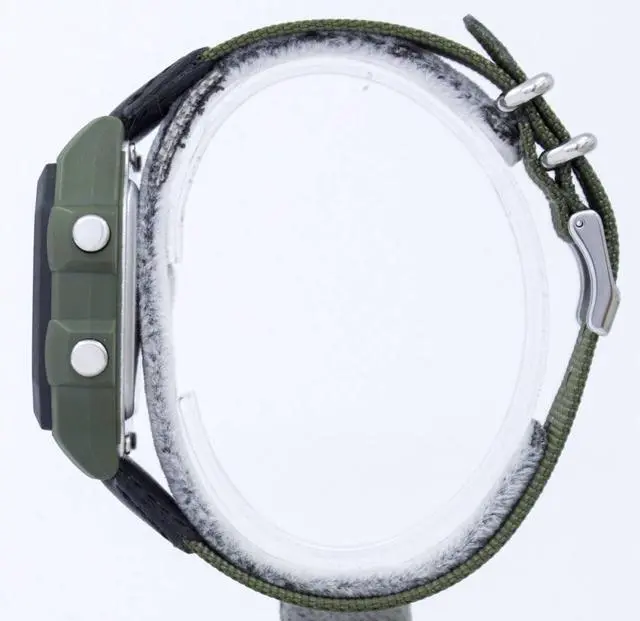 Alt view image 6 of 10 - Casio AE-1200WHB-3BV Men's Multi Function Green Band Digital Watch w/ World Time