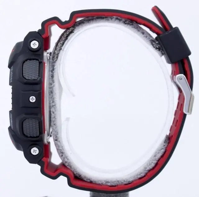 Alt view image 7 of 11 - Casio G-Shock GA-110HR-1A Men's Analog-Digital Display Fashion Watch, Black/Red