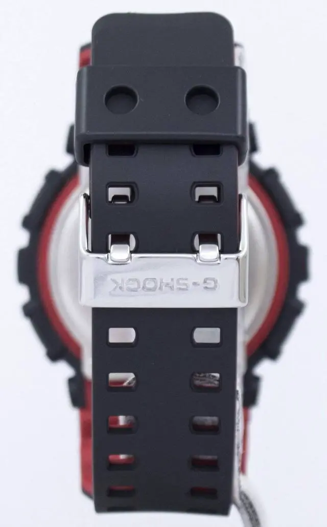 Alt view image 8 of 11 - Casio G-Shock GA-110HR-1A Men's Analog-Digital Display Fashion Watch, Black/Red
