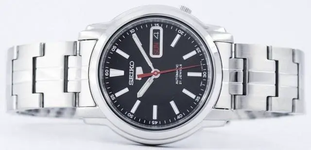 Alt view image 8 of 10 - Seiko 5 SNKL83 Men's Stainless Steel Black Dial Self Winding Automatic Watch