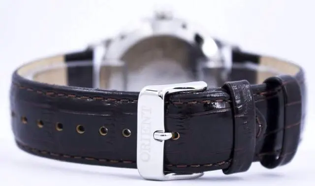 Alt view image 12 of 13 - Orient Men's 40mm Genuine Leather Band Steel Case Automatic Watch FAC00009W0