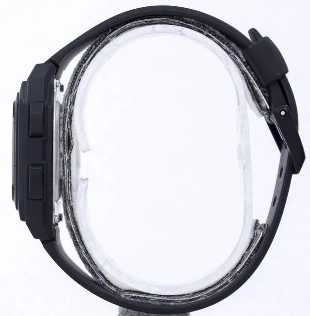 Alt view image 11 of 15 - Men's Casio Classic Digital All Black Watch F201WA-1A F201WA-1AV