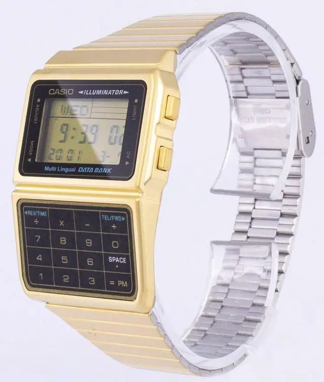 Alt view image 3 of 4 - Casio Digital Stainless Steel Data Bank Multi-Lingual DBC-611G-1DF Men's Watch