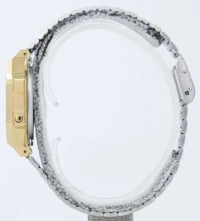 Alt view image 7 of 10 - Men's Casio Gold Tone Classic Digital Watch A168WG-9V A168WG-9VT