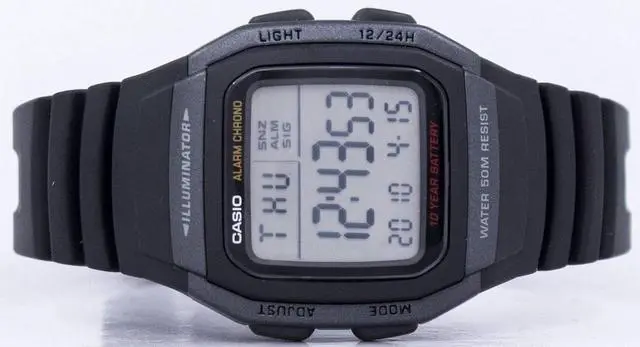 Alt view image 5 of 7 - Casio Youth Digital Illuminator W-96H-1BVDF W96H-1BVDF Men's Watch