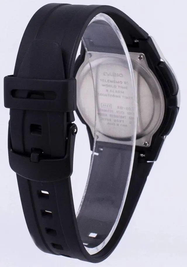 Alt view image 10 of 11 - Men's Casio World Time 30 Telememo Watch AW80-1AV