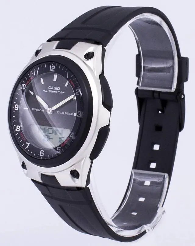 Alt view image 9 of 11 - Men's Casio World Time 30 Telememo Watch AW80-1AV