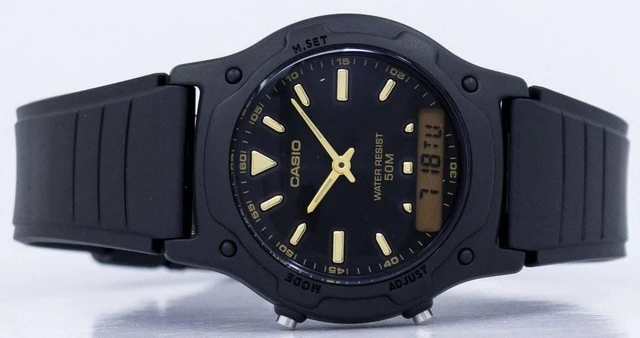 Alt view image 5 of 7 - Casio Analog Digital Quartz Dual Time AW-49HE-1AVDF AW49HE-1AVDF Men's Watch