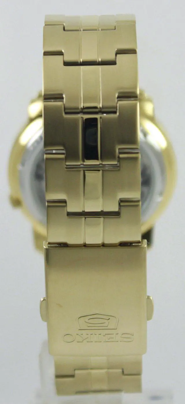 Alt view image 7 of 10 - Seiko 5 SNKL86 Men's Gold Tone Stainless Steel Gold Dial Automatic Watch