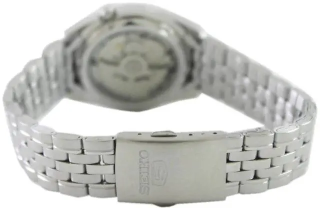 Alt view image 8 of 8 - seiko 5 automatic blue dial silver stainless steel men's watch snk371k1