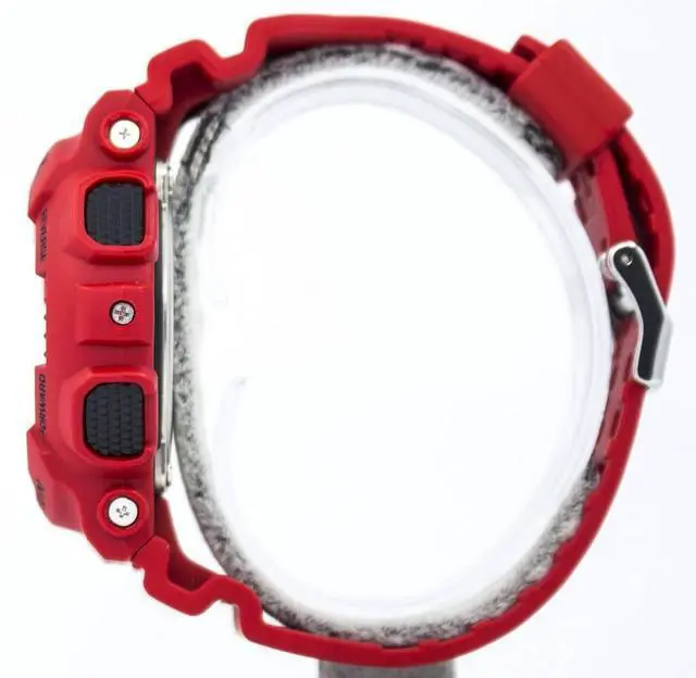 Alt view image 17 of 18 - Casio Mens XL G-Shock - Ana-Digi - Red Design - Black Negative Digital Display