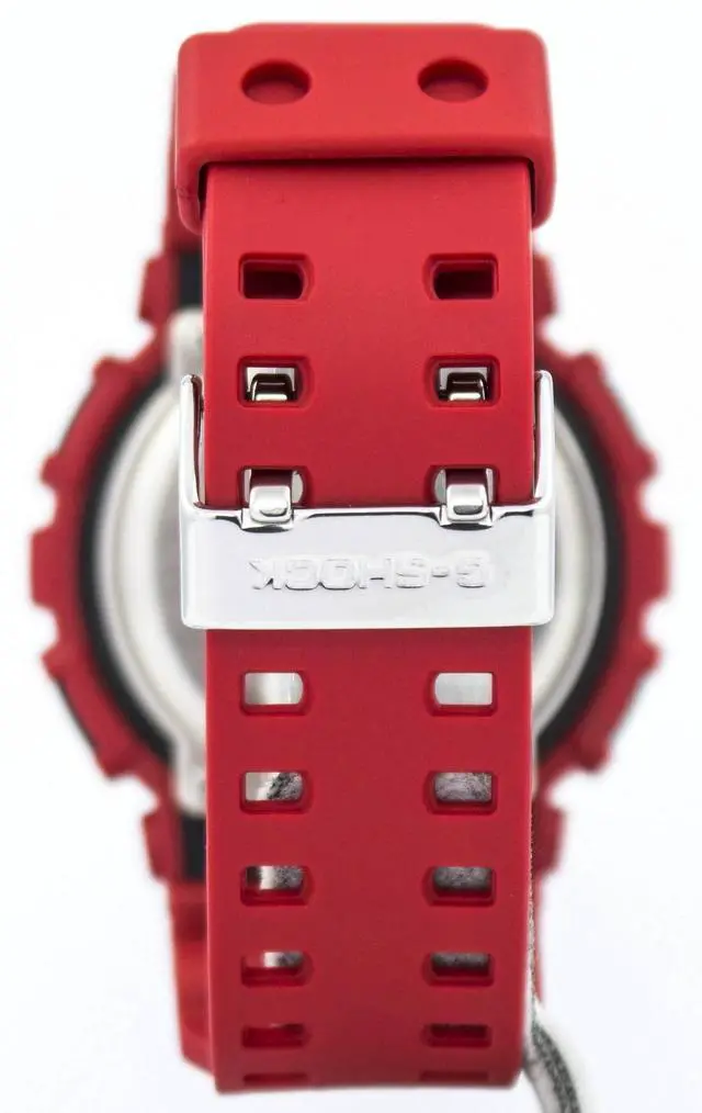 Alt view image 18 of 18 - Casio Mens XL G-Shock - Ana-Digi - Red Design - Black Negative Digital Display