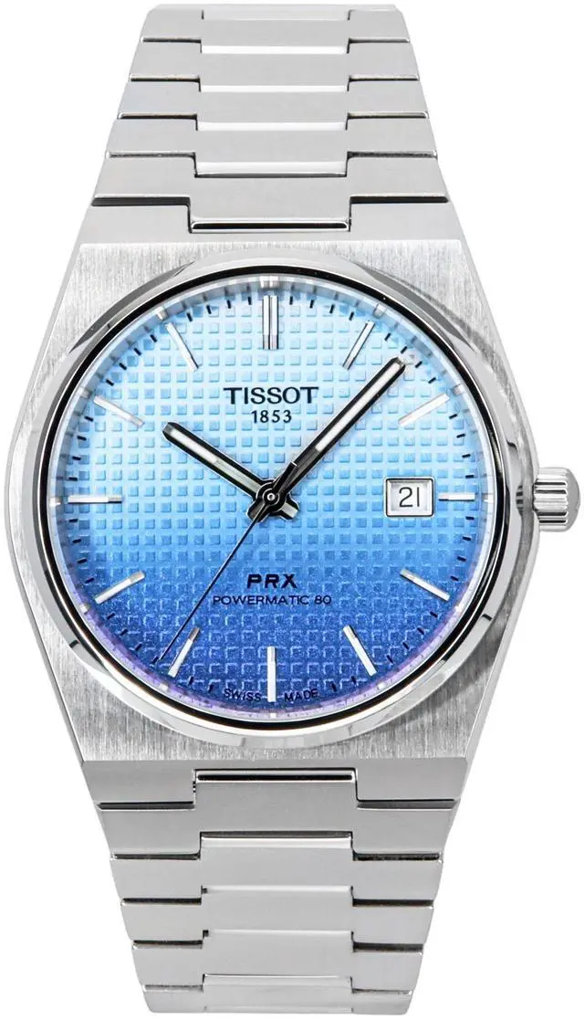 Main image of Tissot PRX Ice Blue Dial Automatic Dress 100M Men's Watch T137.407.11.351.01