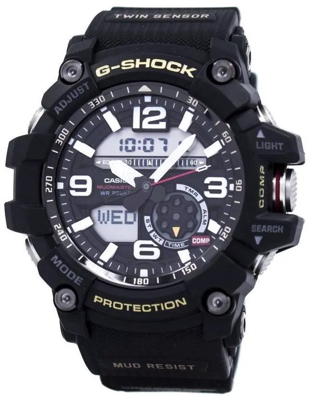 Alt view image 5 of 11 - Casio Men's Mudmaster Watch Quartz Mineral Crystal GG-1000-1A