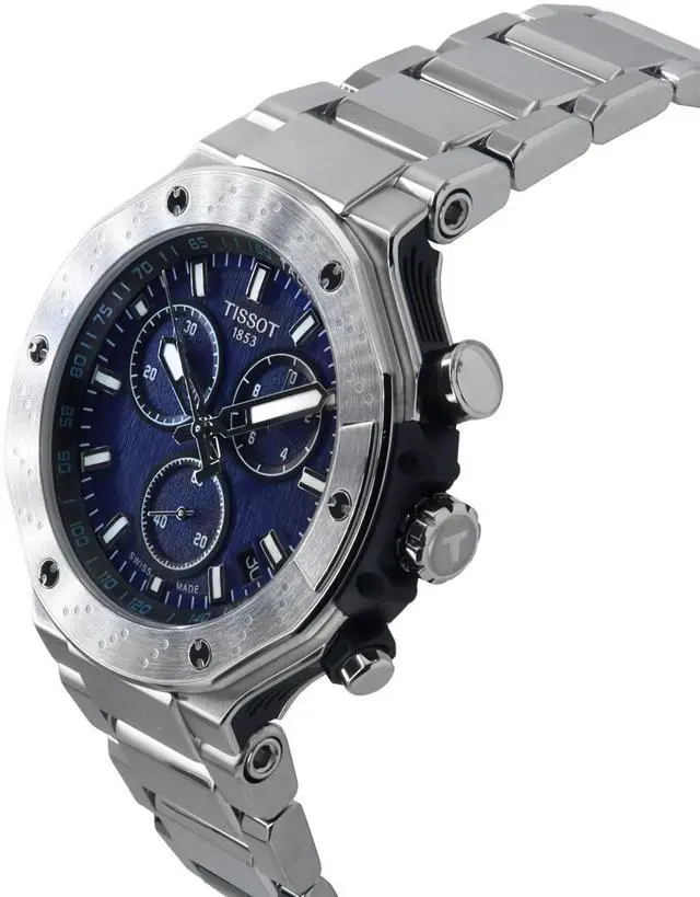 Alt view image 3 of 4 - Tissot T-Race Chronograph Blue Dial Quartz 100M Men's Watch T141.417.11.041.00