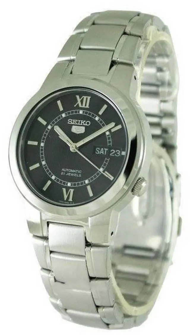 Alt view image 3 of 8 - seiko men's quartz watch with stainless-steel strap, silver, 22 (model: snka23k1s)