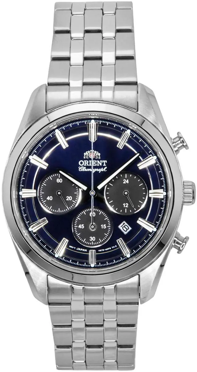 Main image of Orient Contemporary Chronograph Navy Blue Dial Quartz Men's Watch RA-TX0303L