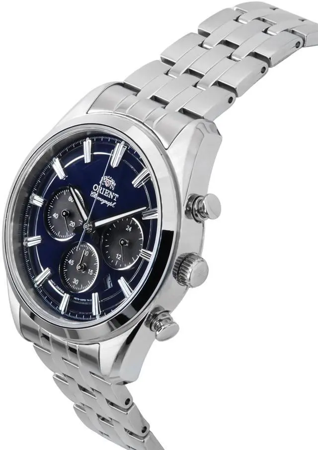 Alt view image 3 of 4 - Orient Contemporary Chronograph Navy Blue Dial Quartz Men's Watch RA-TX0303L